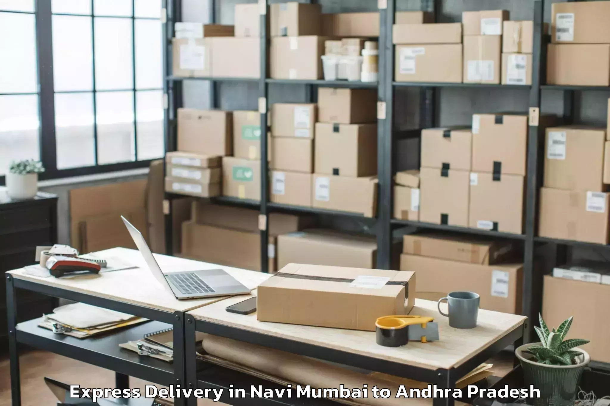 Professional Navi Mumbai to Gudlavalleru Express Delivery